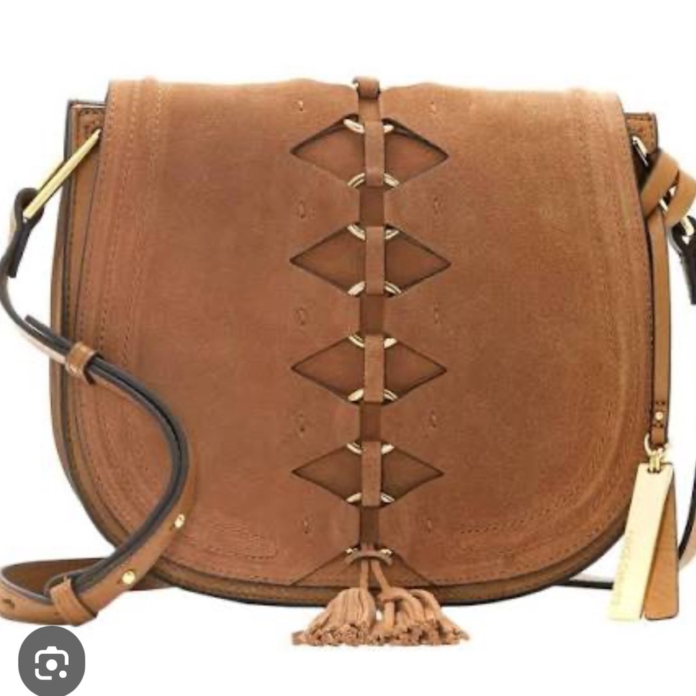 Vince Camuto Angel Flat bag mocha tassels